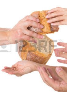 24254896-multiple-hands-grabbing-for-food